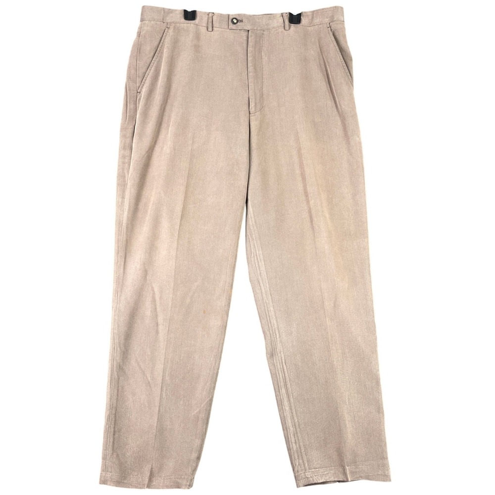 Balmain Paris Pleated Dress Pants‎ Rayon Blend Trousers Khakis Slacks 40x32 Mens